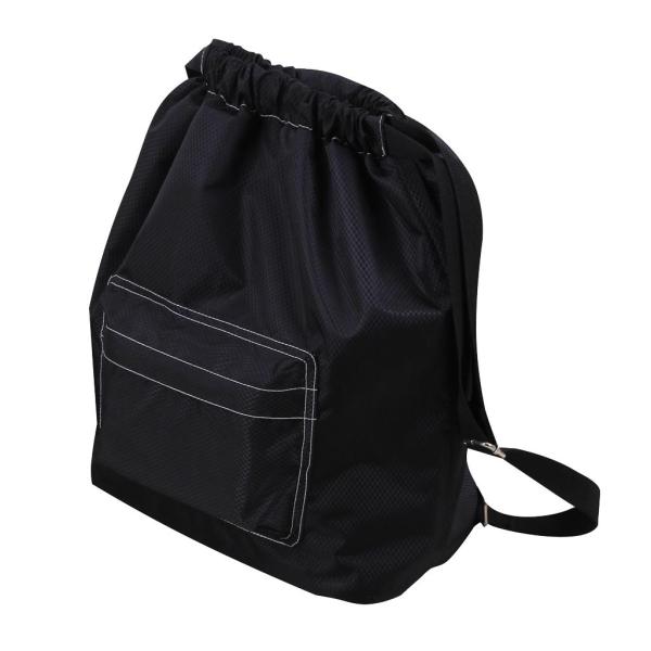 女性男性水泳ビーチ巾着バックパックドライウェット分離バッグパックブラック