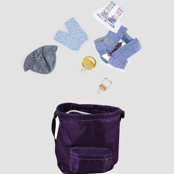 女性男性水泳ビーチ巾着バックパックドライウェット分離バッグパックパープル