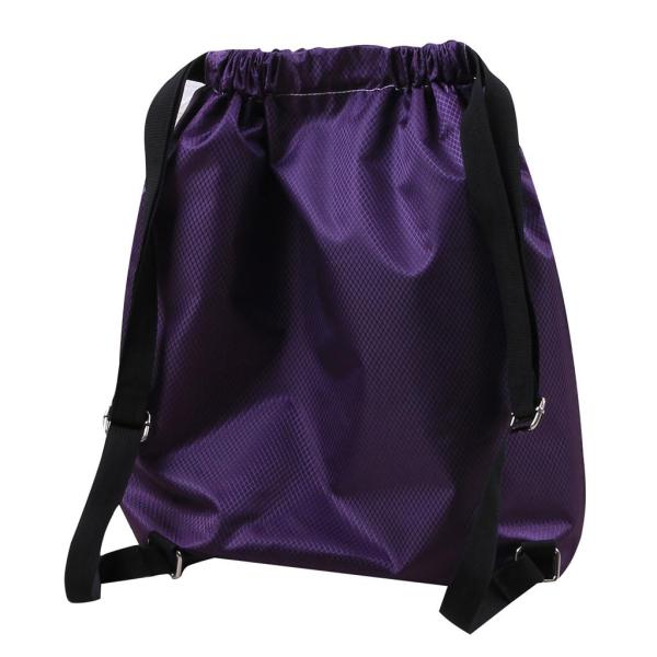 女性男性水泳ビーチ巾着バックパックドライウェット分離バッグパックパープル