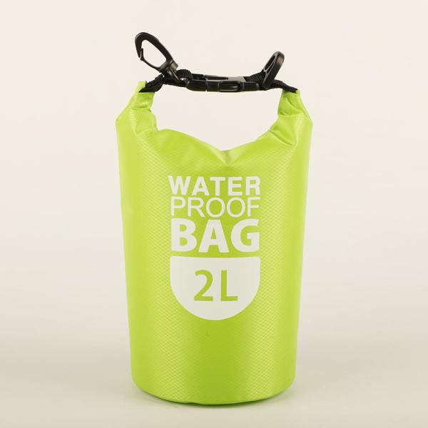 2L防水ドライバッグ収納袋パックにこのハイキングキャンプカヤック釣り - 緑