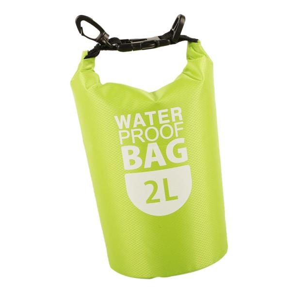 2L防水ドライバッグ収納袋パックにこのハイキングキャンプカヤック釣り - 緑