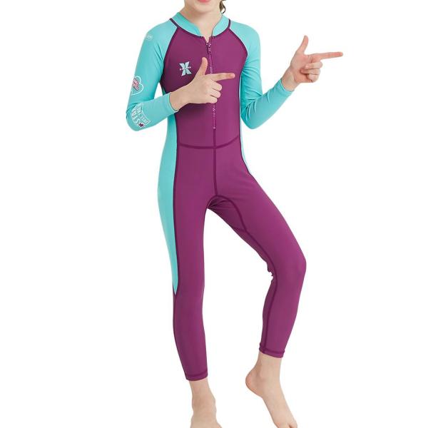 Kids Zipper Wetsuit One-piece Scuba Diving Child Long Sleeves Dive Suit XXL