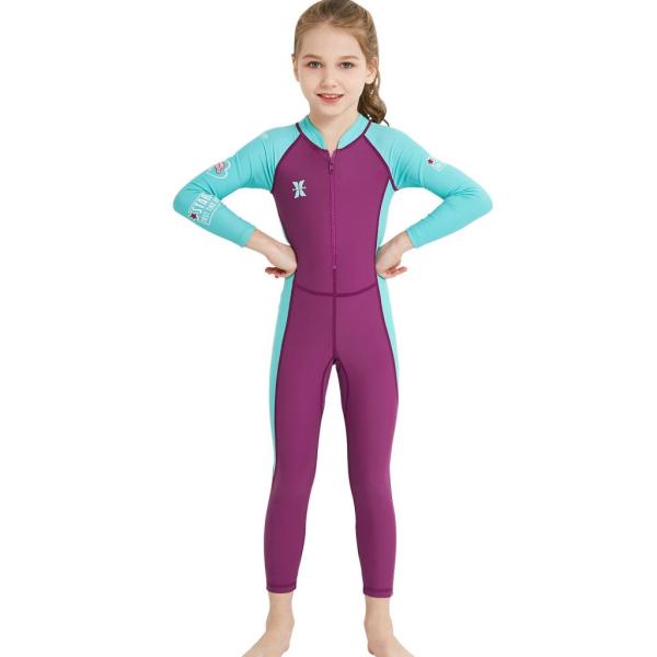 Kids Zipper Wetsuit One-piece Scuba Diving Child Long Sleeves Dive Suit XXL