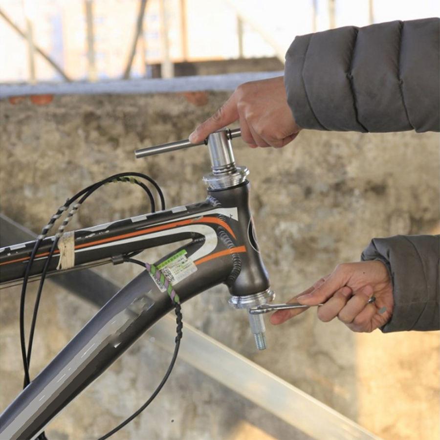 自転車自転車ヘッドセットbbボトムブラケットプレスインツールの取り付けレンチ付きサイクリング修理ツールキット｜stk-shop｜02