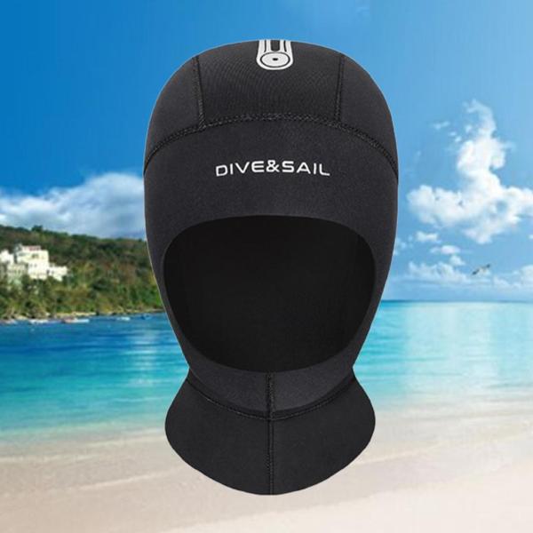 3mmネオプレンスキューバダイビングフードキャップダイバーシュノーケルスピアフィッシングスイムキャップS
