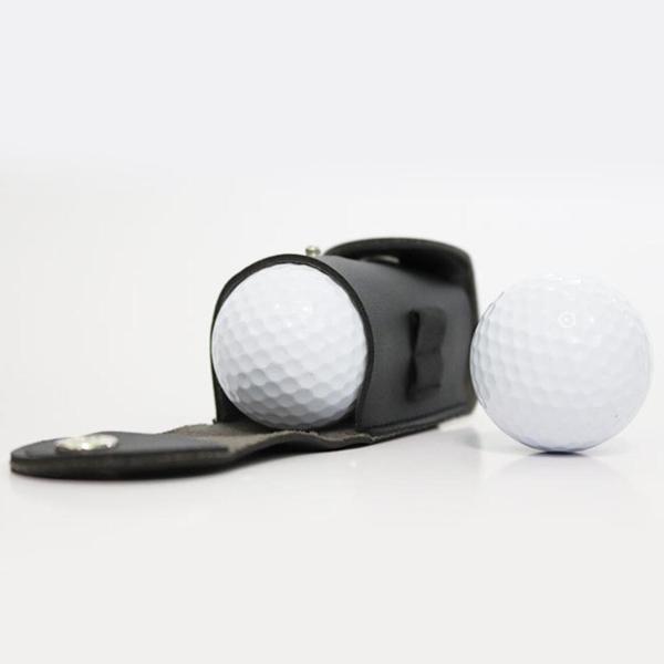 ゴルフボールレザーポーチバッグティーウエストホルダーゴルフスポーツアクセサリーブラック
