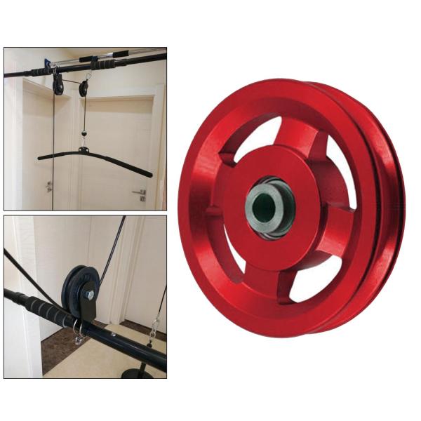 ベアリングラウンドプーリーホイールケーブルリフトスポーツ耐摩耗性フィットネストレーニングエクササイズ機器 - 赤, 95mm