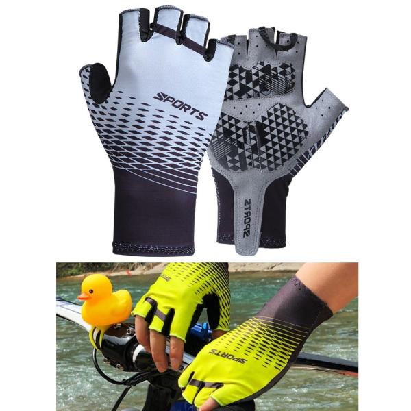 通気性のある夏の自転車用手袋滑り止め通気性のあるオートバイマウンテンメンズグローブユニセックス女性 - グレーXL