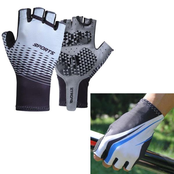 通気性のある夏の自転車用手袋滑り止め通気性のあるオートバイマウンテンメンズグローブユニセックス女性 - グレーXL