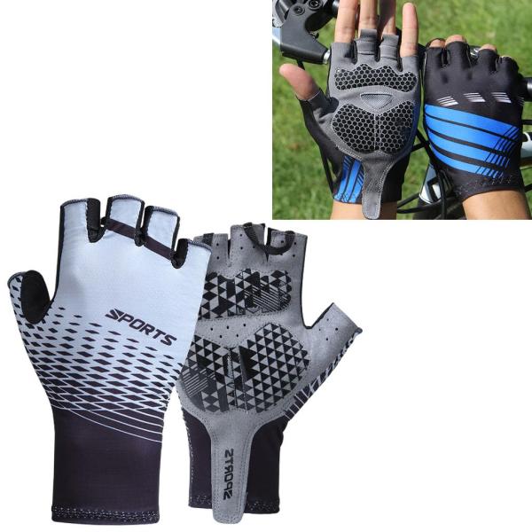 通気性のある夏の自転車用手袋滑り止め通気性のあるオートバイマウンテンメンズグローブユニセックス女性 - グレーXL
