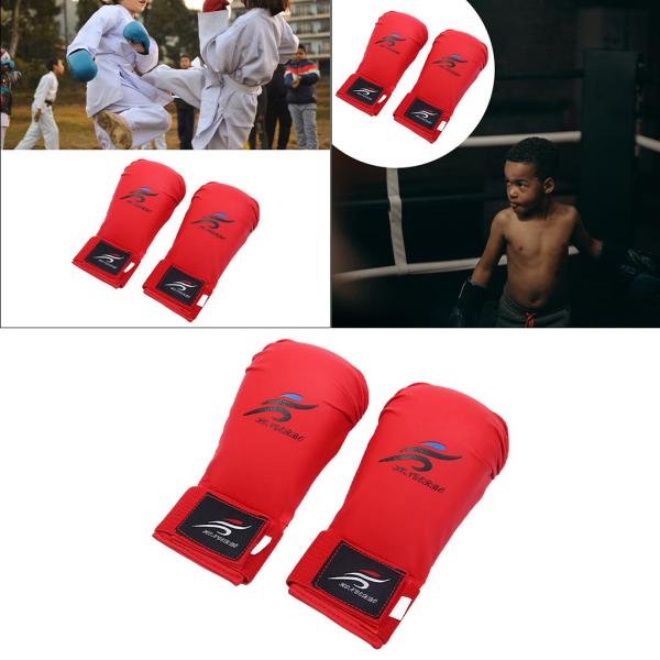 キッズボクシングMMAグローブグラップリングパンチングバッグトレーニングスパーリングレッドL