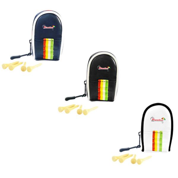 ポータブルゴルフティーバッグバックパックホルダーウエストポーチ防塵エイドツールブルー