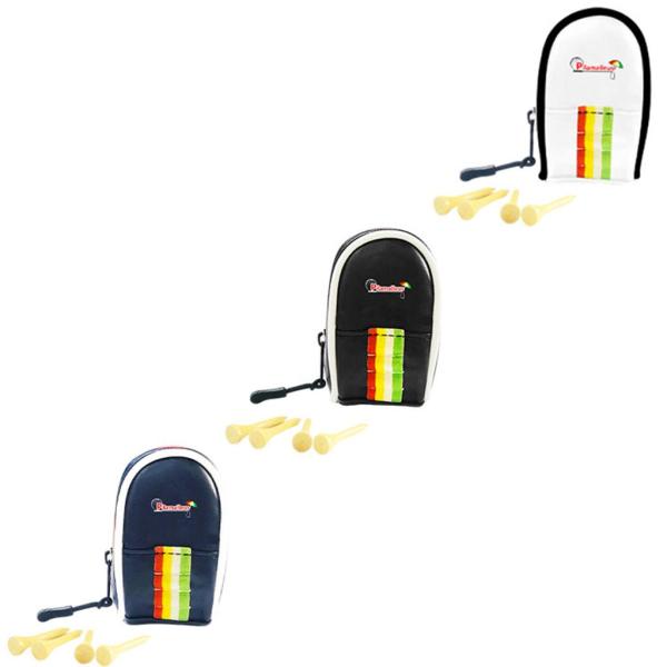 ポータブルゴルフティーバッグバックパックホルダーウエストポーチ防塵エイドツールブルー