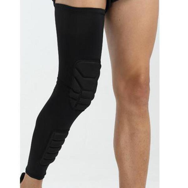 保護膝ふくらはぎパッドコンプレッションレッグスリーブバスケットボールサイクリングブラックXL