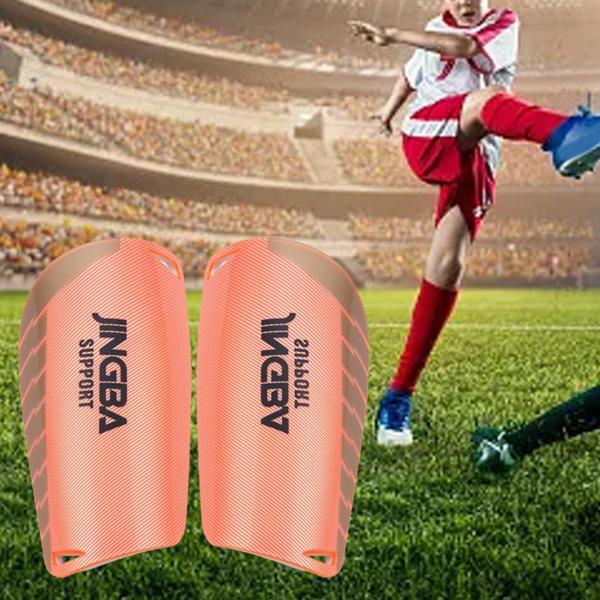 サッカーシンガードサッカーパッド大人の男の子の女の子のためのシンパッドオレンジS