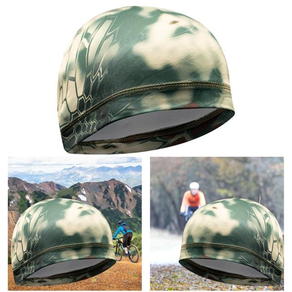 サイクリングキャップスポーツヘルメットキャップクイックドライエクササイズジョギングアンチUVクーリンググリーンカモ