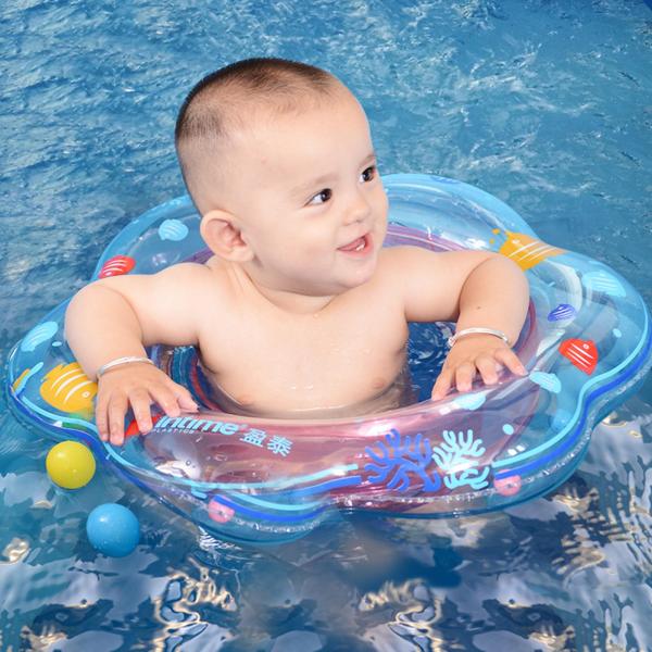 インフレータブル浮き輪幼児いかだプールベビービーチサマーピンク