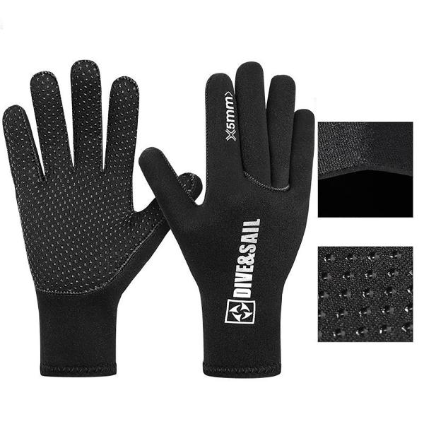 冬のスピアフィッシングカヤックウォータースポーツS用5mmネオプレンダイビンググローブ