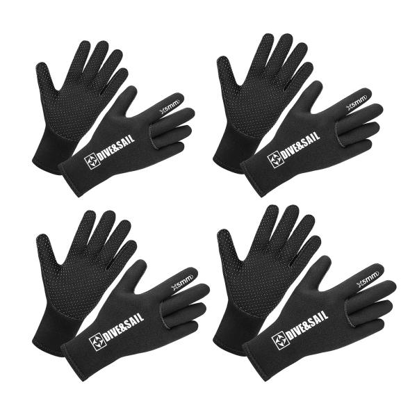 冬のスピアフィッシングカヤックウォータースポーツS用5mmネオプレンダイビンググローブ