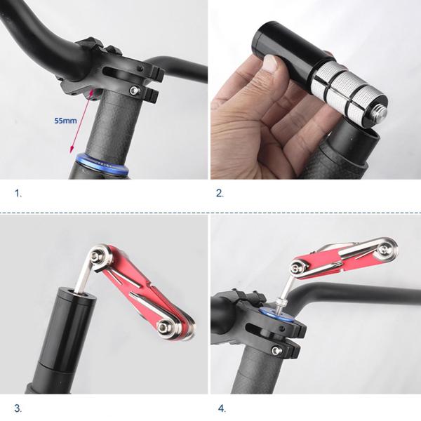 1PCバイクハンドルバーステムライザーエクステンダーマウンテンバイクアダプターMTB30MM