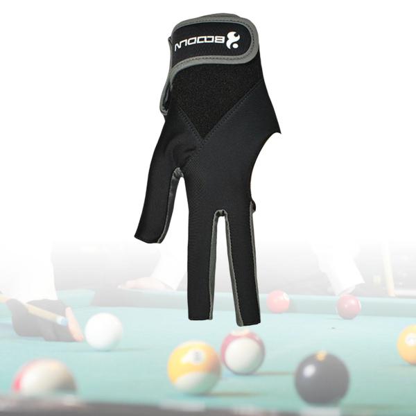3フィンガービリヤードグローブ通気性弾性ハンドウェアスヌーカーキューグローブグレー