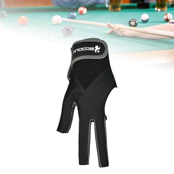 3フィンガービリヤードグローブ通気性弾性ハンドウェアスヌーカーキューグローブグレー