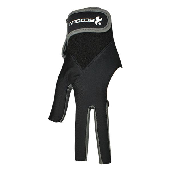 3フィンガービリヤードグローブ通気性弾性ハンドウェアスヌーカーキューグローブグレー