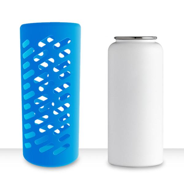 ウォーターボトルシリコンスリーブ断熱滑り止め保護カバー40オンスブルー