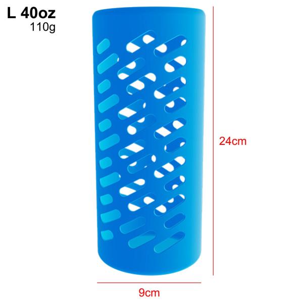 ウォーターボトルシリコンスリーブ断熱滑り止め保護カバー40オンスブルー