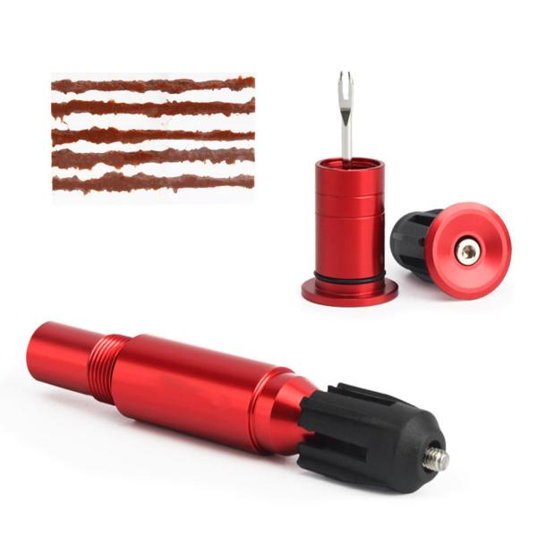 ポータブル バイク チューブレス タイヤ修理キット パンク修理またはパンク修理 使いやすい 赤