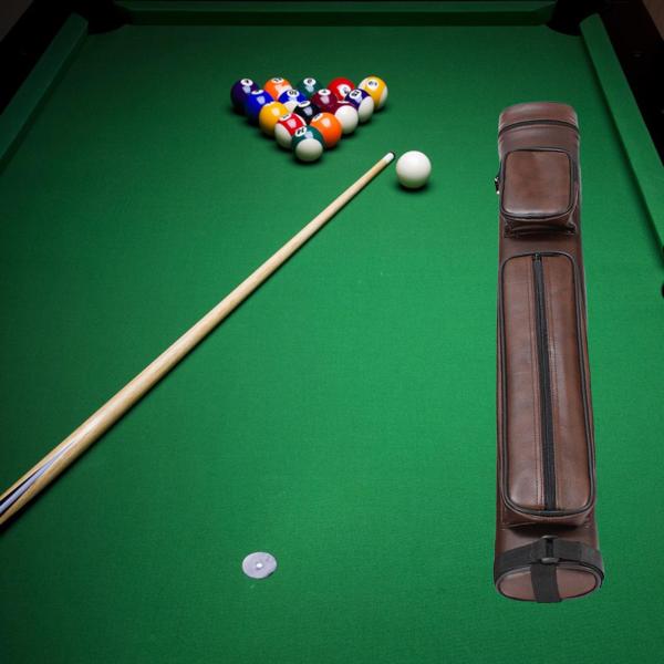 ビリヤード プール キュー バッグ 4 ホール キャリング ケース ポーチ ビリヤード スティック ロッド ブラウン