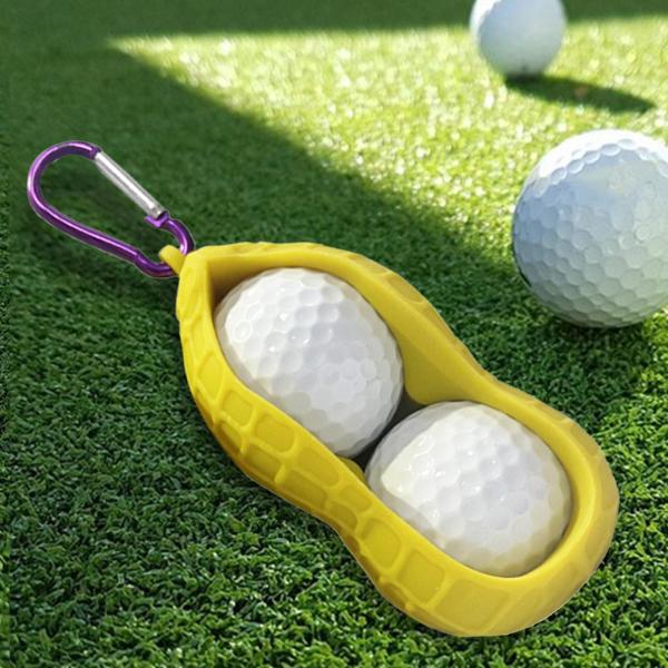 ゴルフボールホルダーバッグキャリアスリーブキャリーポーチメンズレディースイエロー