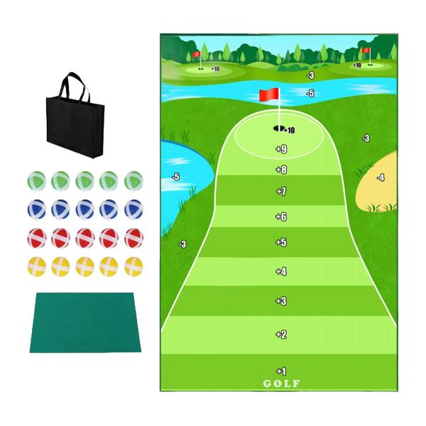 ゴルフヒッティングマット ボール付き耐久性トレーニング ポータブルゴルフゲームセット ゴルフパッティングマット 屋外 屋内 パーティー 初心｜stk-shop｜02