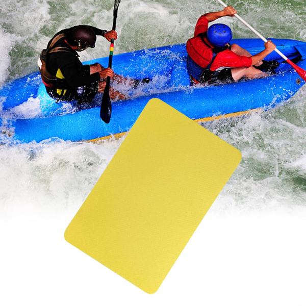 ボート修理パッチ 10cmx15cm PVC 修理パッチ ディンギーラフト修理ツール用 イエロー
