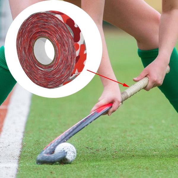 2.5Cmx25M アイスホッケー布テープ ラッピング 通気性 滑り止め プロテクター カバー レッドカモ