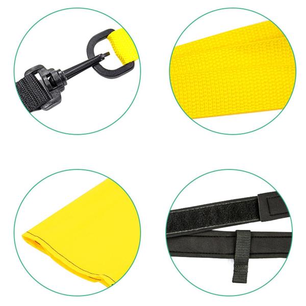 水泳パラシュート敏捷性トレーニング機器水泳レジスタンス ベルト ドラッグ 20 cm イエロー