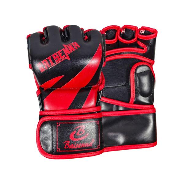 Mma グローブ ハーフフィンガー トレーニング ボクシング グローブ  キック ボクシング グローブ ブラック レッド