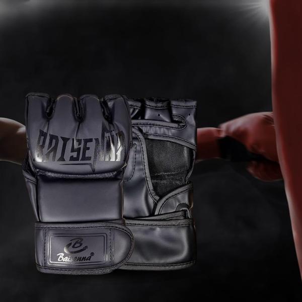 Mma グローブ ハーフフィンガー トレーニング ボクシング グローブ  キック ボクシング グローブ ブラック