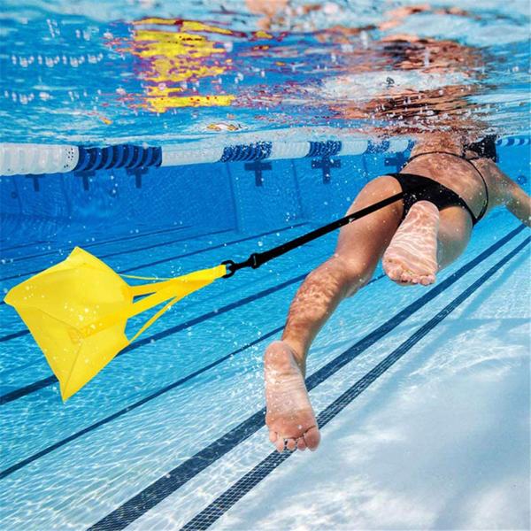 スイム パラシュート アジリティ スピード トレーニング 水泳 レジスタンス ベルト レディース メンズ イエロー S