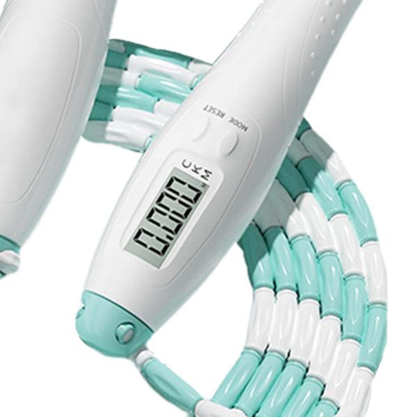 子供用ソフトビーズセグメント縄跳びカウンター付きポータブルグリーン