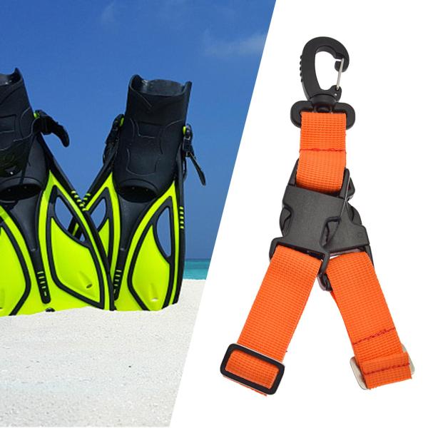 ダイビング  ストラップ  スイム 足ひれ バックル 大人用 スキューバ ダイビング 水泳 オレンジ