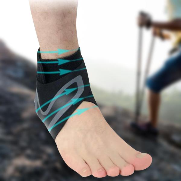 アンクルブレース 伸縮性ネオプレン アンクルラップ 登山 バスケットボール スポーツ M 左足用