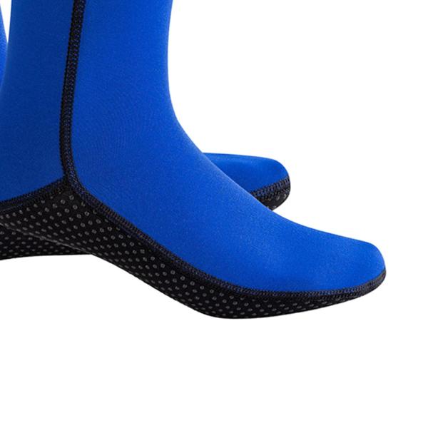 ダイビングソックス 調整ストラップ付き ウォーターソックス 柔軟な男性女性用スイムソックス XXL ブルー