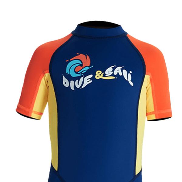 キッズ ウェットスーツ スキューバ ダイビング スーツ ショート ウェットスーツ ダイビング シュノーケリング サーフィン XXL ダークブ