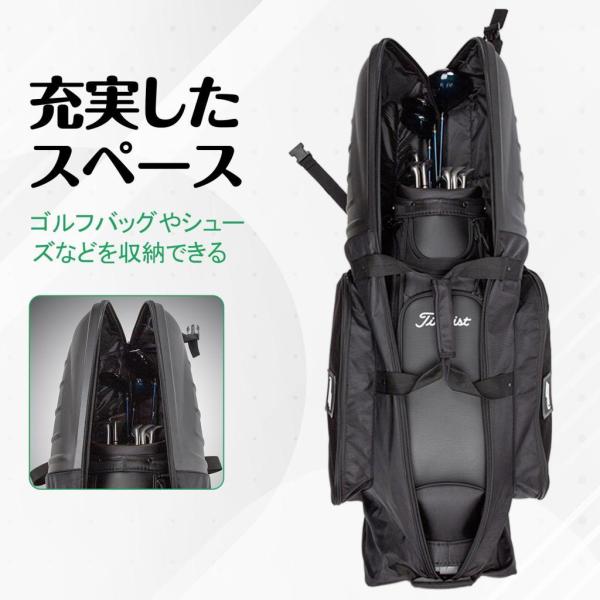 ホイール付きゴルフイントラベルバッグ クラブを保護 軽量ゴルフクラブキャリア オレンジ