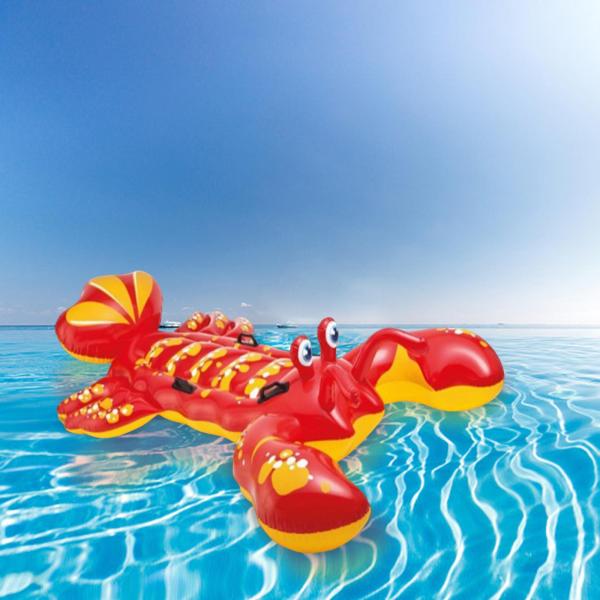 インフレータブルプールフロート水プール水泳リングパーティーロブスター 213x137cm