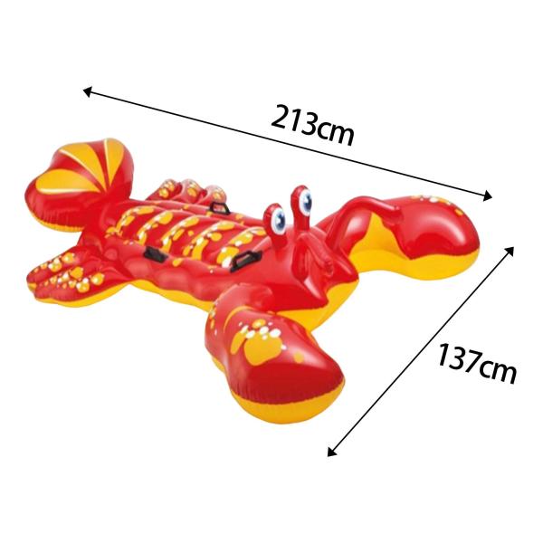 インフレータブルプールフロート水プール水泳リングパーティーロブスター 213x137cm