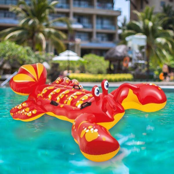 インフレータブルプールフロート水プール水泳リングパーティーロブスター 213x137cm