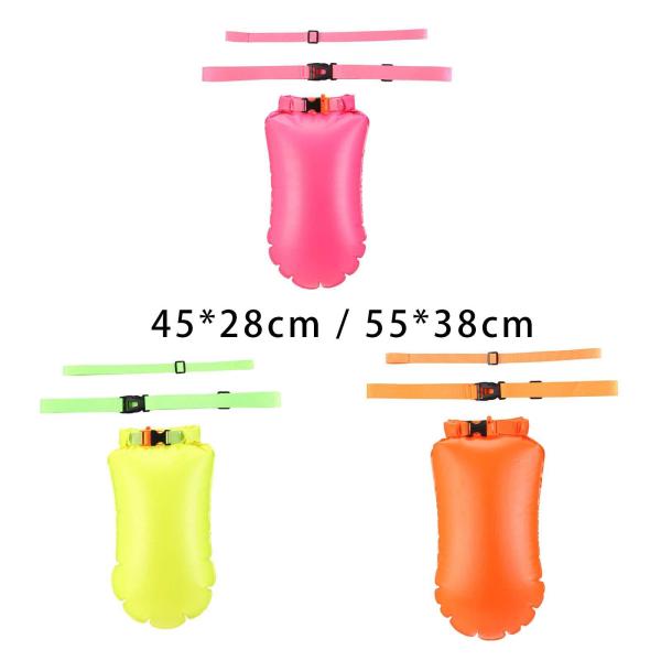 インフレータブル水泳ブイ防水バッグ超軽量湖スイミングプールハイキングローズレッド 45 センチメートル x 28 センチメートル