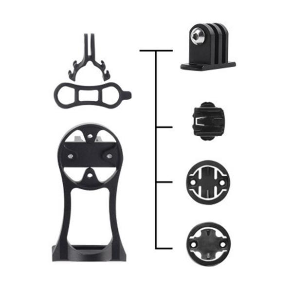 バイクコンピューターマウントベースクランプアダプターステムトップキャップマウント ロードバイク用 レッド